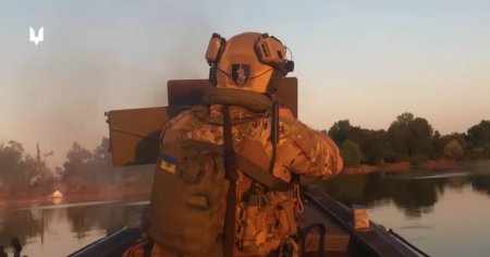 Asalt al fortelor speciale ucrainene asupra pozitiilor ruse pe raul Nipru VIDEO