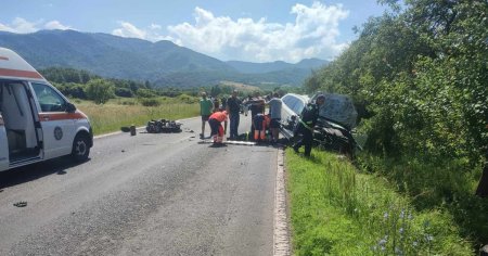 Coloana de motocilisti spulberata intr-un accident pe soseaua Hateg-<span style='background:#EDF514'>CARANSEBES</span>. Doi oameni au murit