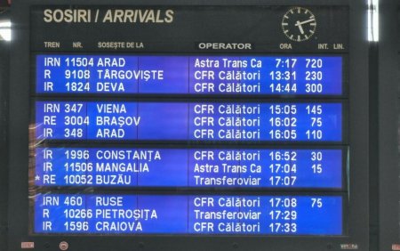 Sute de minute intarziere la mai multe trenuri care ar fi trebuit sa ajunga in Gara de Nord din Bucuresti