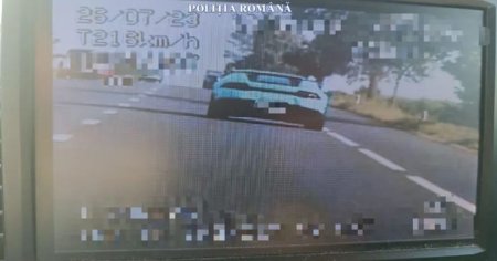 Un sofer din Neamt si-a testat Lamborghini-ul pe <span style='background:#EDF514'>SOSEAUA MORTI</span>i, cu 216 km/h. Cate luni a ramas pieton