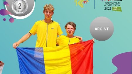 Romania a obtinut medalie de argint la tenis, dublu baieti