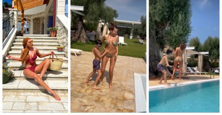 <span style='background:#EDF514'>ANNA LESKO</span>, harjoneala cu fiul ei, la o piscina din Italia. Ce lectie importanta a invatat de la Adam, baiatul sau