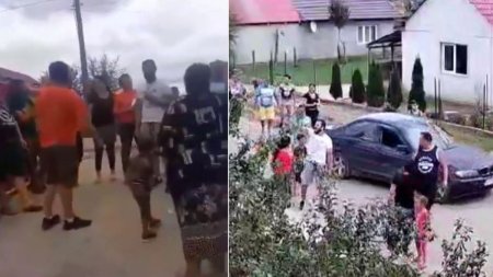 Lupte de strada intre zeci de oameni, in satul Socond din Satu Mare, dupa ce un copil a vrut sa ia apa de la cismea