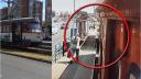 Femeia care si-a pierdut viata sub un tramvai din Arad, filmata de o camera de supraveghere. Nu a vrut sa isi abandoneze fiica si a pierit sub ochii ei