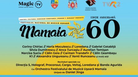 Programul si televizarea Festivalului National de Muzica Usoara Mamaia, editia aniversara - 60 de ani