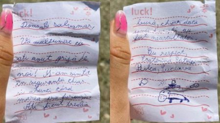 Biletelul emotionant al unei fetite din Suceava catre un salvamar: "M-am simtit in siguranta, chiar si atunci cand marea era furioasa"