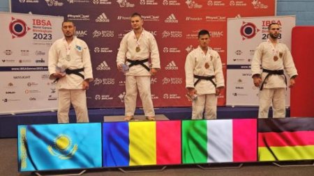 Alexandru <span style='background:#EDF514'>BOLOGA</span> a castigat titlul mondial la judo pentru nevazatori