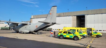 Un pacient cu arsuri a fost transferat in Germania cu o aeronava militara