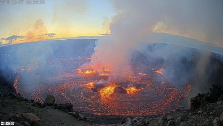 Vulcanul Kilauea din Hawaii erupe pentru a treia oara in acest an
