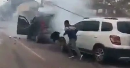 Urmarire ca-n filme in Argentina, dupa un barbat beat care furase un SUV. A facut accident si incercat sa fuga de politisti pe jos