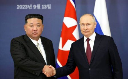 Putin, sprijinit 'deplin si neconditionat' de Kim in razboiul din Ucraina