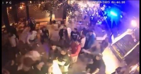 Politist batut de fiul unui afacerist iordanian, intr-un local din Craiova VIDEO