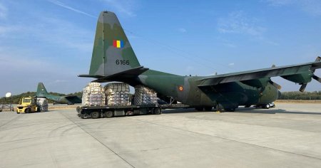 MApN: Doua aeronave transporta a doua transa din ajutoarele umanitare ale Romaniei catre Libia