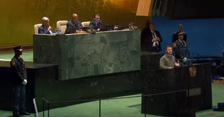 Discurs impresionant al lui Volodimir Zelenski la ONU, in care a acuzat Rusia de genocid VIDEO