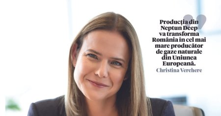Interviu <span style='background:#EDF514'>CHRISTINA</span> Verchere, CEO OMV Petrom Neptun Deep este un proiect strategic pentru Romania, cu potential de a genera o valoare economica de 40 de miliarde de euro