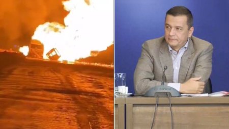 <span style='background:#EDF514'>MINISTRUL TRANSPORTURILOR</span>, dupa explozia de la Calimanesti, pe Autostrada Moldovei A7: Niciun cuvant nu poate alina pierderea