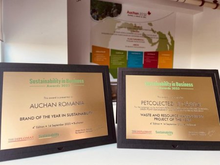 Auchan Romania, desemnat si in 2023 Brandul Anului in Sustenabilitate in cadrul galei Sustainability in Business