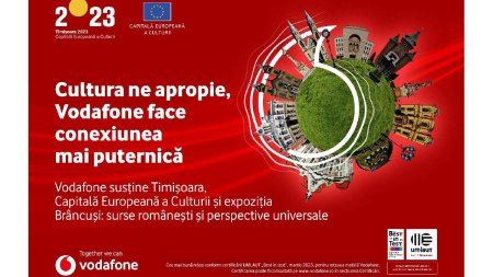 Vodafone este partener de conectivitate al Timisoarei, Capitala Europeana a Culturii si mandru sustinator al expozitiei Brancusi: surse romanesti si perspective universale