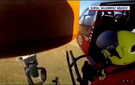 Turist salvat cu elicopterul SMURD de pe <span style='background:#EDF514'>CREASTA</span> muntilor Fagaras. Interventie dificila a salvamontistilor