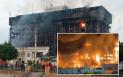 25 de raniti in cladirea Directoratului de Securitate din Ismailia, care a ars complet. Imagini cu flacarile uriase