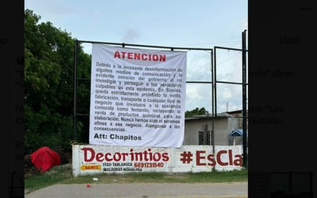 Fiii traficantului El Chapo au afisat <span style='background:#EDF514'>BANNERE</span> prin care interzic productia de fentanil in Sinaloa