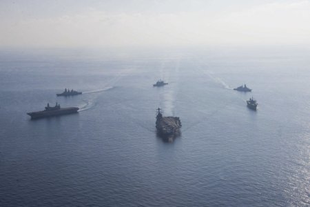 Desfasurare de forte NATO in Marea Mediterana. Fortele Navale Grecesti au dislocat <span style='background:#EDF514'>FREGATA</span> Psara in estul Mediteranei, in apropiere de coasta Israelului