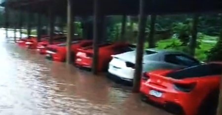 Mai multe Ferrari, aduse de proprietari la un eveniment auto, prinse in inundatiile din Brazilia: Am salvat peste 5,5 milioane de euro