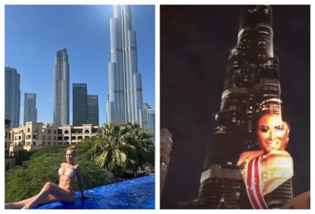 Aroganta de 100.000 de euro! Imaginea Anamariei Prodan a fost vazuta de tot Dubaiul de pe Burj Khalifa! Cine a platit pentru acest moment