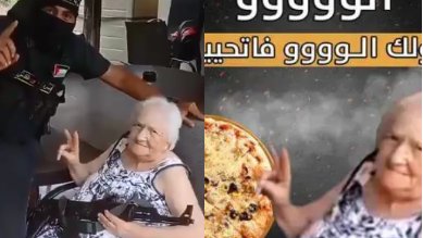 Armata a demolat o pizzerie palestiniana. Isi facea reclama cu poza unei bunici care a fost rapita de teroristii Hamas
