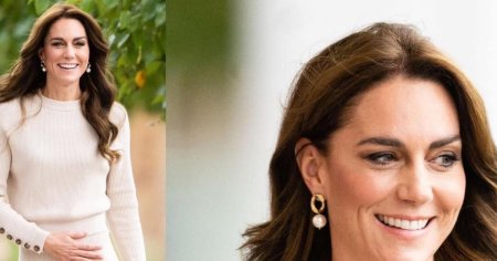 Printesa de Wales, o aparitie de senzatie. Kate Middleton, superba intr-un costum <span style='background:#EDF514'>TRICOTAT</span> la Piatra Neamt