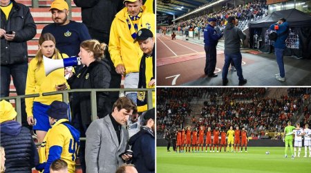 Meciul Belgia – Suedia a fost suspendat la pauza, dupa atacul terorist de la Bruxelles. <span style='background:#EDF514'>SUEDEZII</span> au refuzat sa mai joace