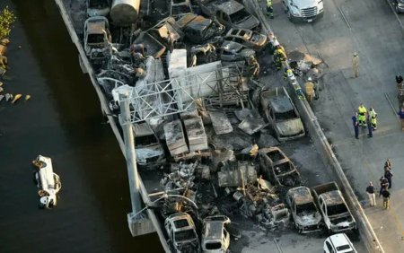 Carambol cu 158 de masini pe o autostrada din Louisiana. Accidentul s-a soldat cu <span style='background:#EDF514'>SAPTE MORTI</span> si 25 de raniti | FOTO&VIDEO