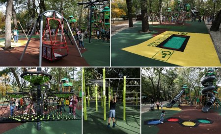 FOTO. Locurile de joaca pentru copii din Parcul Cismigiu au fost modernizate. Noutatea: zona speciala pentru persoanele cu dizabilitati