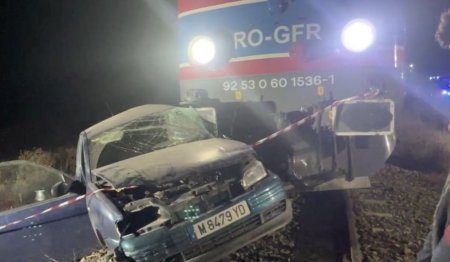 Ultima ora: Accident mortal in Teleorman! O femeie a murit, dupa ce masina in care se afla a fost spulberata de tren