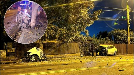 <span style='background:#EDF514'>TANAR MORT</span> intr-un accident in Constanta, dupa ce masina s-a rupt in doua si a fost aruncat pe asfalt