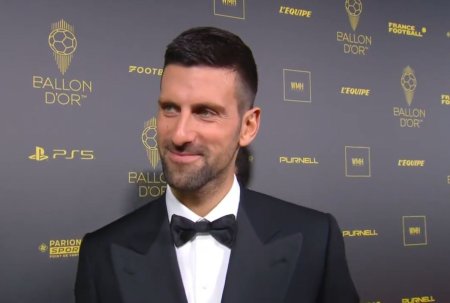 Novak Djokovic, declaratii de pe covorul rosu la gala Balonului de Aur: In sfarsit! Acest trofeu nu trebuie ratat