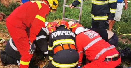 Barbat prins sub un mal de pamant, in Arges. A fost scos in stop cardio-respirator