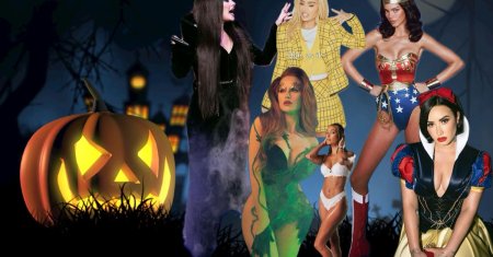 Cele mai tari costume de <span style='background:#EDF514'>HALLOWEEN</span> purtate de vedetele de la Hollywood. Adele si Kim Kardashian au impresionat cu tinutele alese