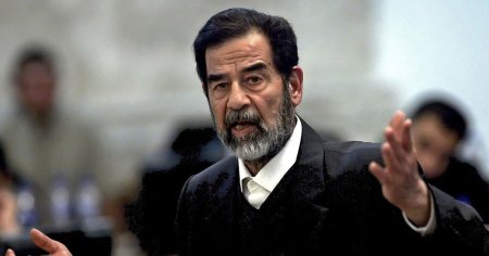 Saddam <span style='background:#EDF514'>HUSSEIN</span>, dictatorul care a huzurit in palatele opulente si organiza nopti rosii cu virgine, a sfarsit ca un vagabond