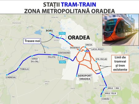 Administratia <span style='background:#EDF514'>BIHOREANA</span> a lansat un proiect inovator pentru Romania - implementarea unei retele de tram-tren in Oradea si Zona Metropolitana