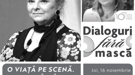 Marea actrita Mariana Mihut, invitata lunii noiembrie  la Dialogurile fara masca de la Teatrul Nottara