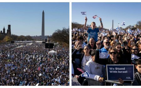Miting urias in Washington. Zeci de mii de persoane <span style='background:#EDF514'>MARSA</span>luiesc pentru Israel | FOTO & VIDEO