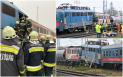 Pasagerii unui tren romanesc, mutati in alta garnitura, dupa un accident intre doua trenuri, in Ungaria. Mecanicii de locomotiva, controlorul si 4 calatori, raniti
