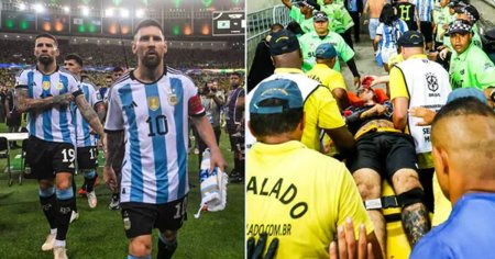 Violente in debutul partidei dintre Brazilia si Argentina, contand pentru calificarea la Cupa Mondiala. Messi si-a scos coechipierii de pe teren in semn de protest