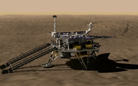 Roverul chinez de pe Marte a detectat reliefuri neregulate sub scoarta <span style='background:#EDF514'>PLANE</span>tei Rosii