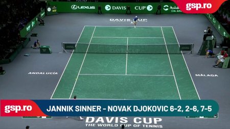 Jannik Sinner si-a luat revansa in fata lui Novak Djokovic si mentine sansele Italiei in semifinalele <span style='background:#EDF514'>CUPEI</span> Davis