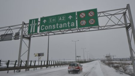 Autostrada A2 Bucuresti - Constanta a fost inchisa | Lista completa a drumurilor inchise din cauza viscolului