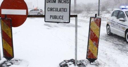 Gerul si ninsorile nu pleaca din Romania. 21 de tronsoane de drumuri nationale inchise. In Tulcea nu se circula deloc