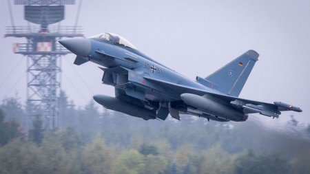 Un secretar de stat din MApN a vorbit la Berlin despre avioanele Eurofighter trimise in Romania pentru politia aeriana a NATO