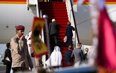 Presedintele german, lasat sa astepte la usa avionului, la aterizarea la Doha